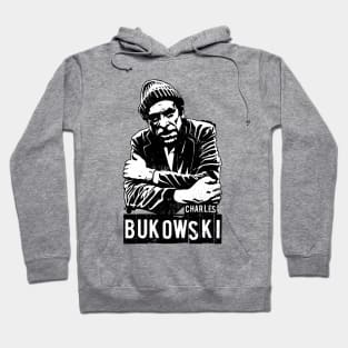 Charles Bukowski Stencil Portrait Hoodie